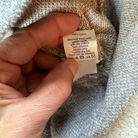 J Crew short sleeve sweatshirt with floral anchor EUC - Picture 6 of 8